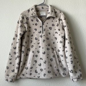 Abercrombie & Fitch Leopard Print Quartzip Sweater